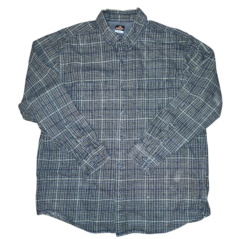 Ridgecut Toughwear‎ XLT Mens Plaid Flannel Button Up Shirt Long Sleeve
